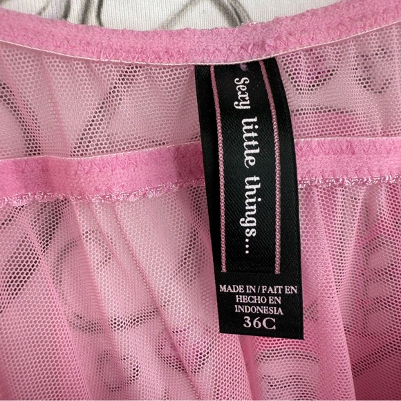 Victoria's Secret sexy little things Pink Rhinestone-Babydoll Chemise Satin Bow - Picture 11 of 15